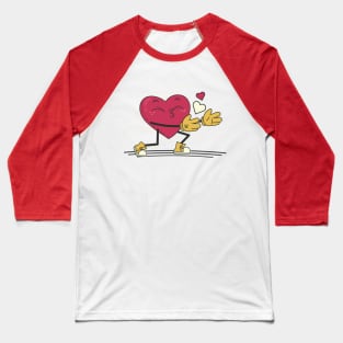 Funny Heart Gifts Mens Kids Boys Valentines Day Baseball T-Shirt